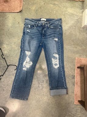 BKE Blue Denim Jeans with Contrast Stitching